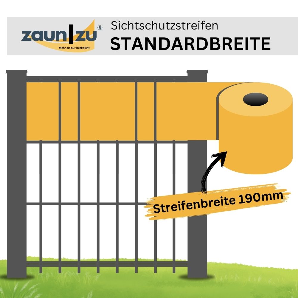 zaun|zu Sichtschutzstreifen Breite Standard